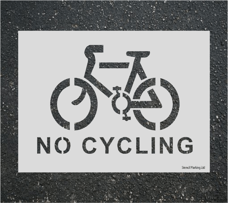 NO CYCLING Stencil