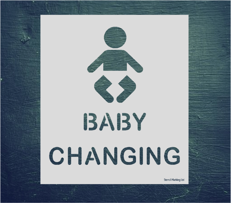 BABY CHANGING  Stencil