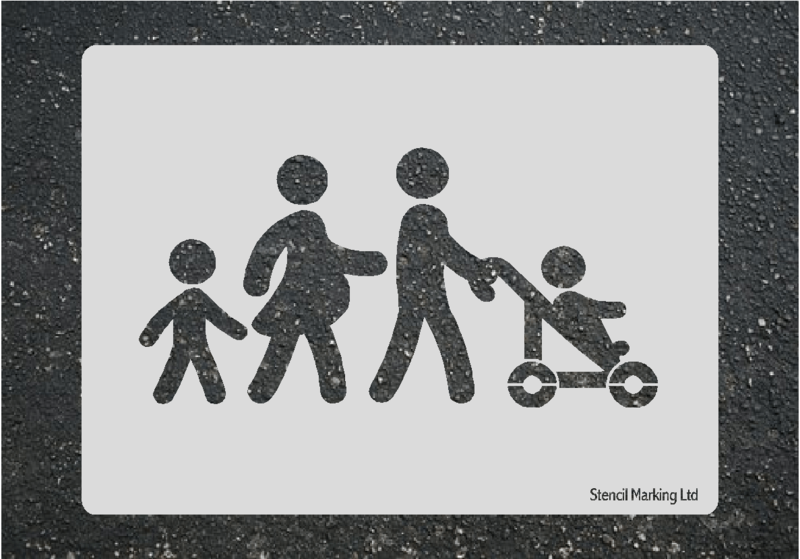 FAMILY PARKING Stencil TYPE 2