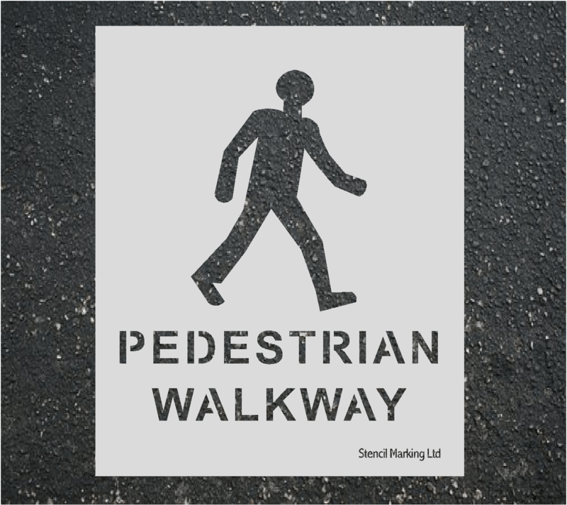 PEDESTRIAN WALKWAY Stencil