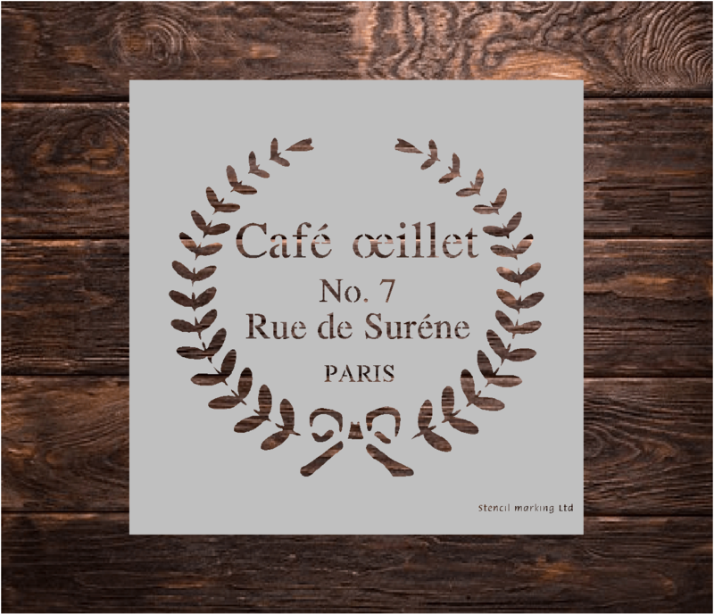 Cafe oeillet  Stencil