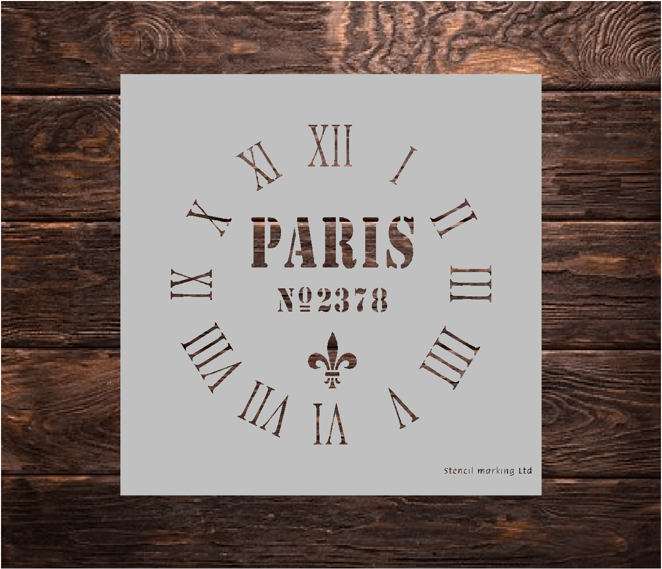 Paris Clock face Stencil