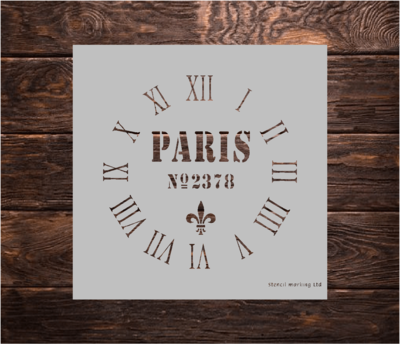 Paris Clock face Stencil