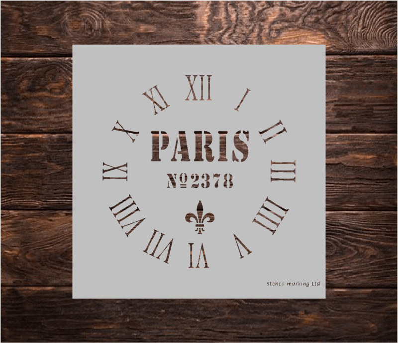 Paris Clock face  Stencil