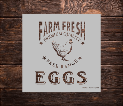 Farm eggs Stencil