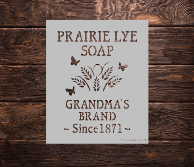 Prairie Soap Stencil