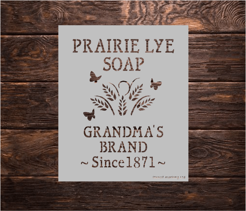 Prairie Soap   Stencil