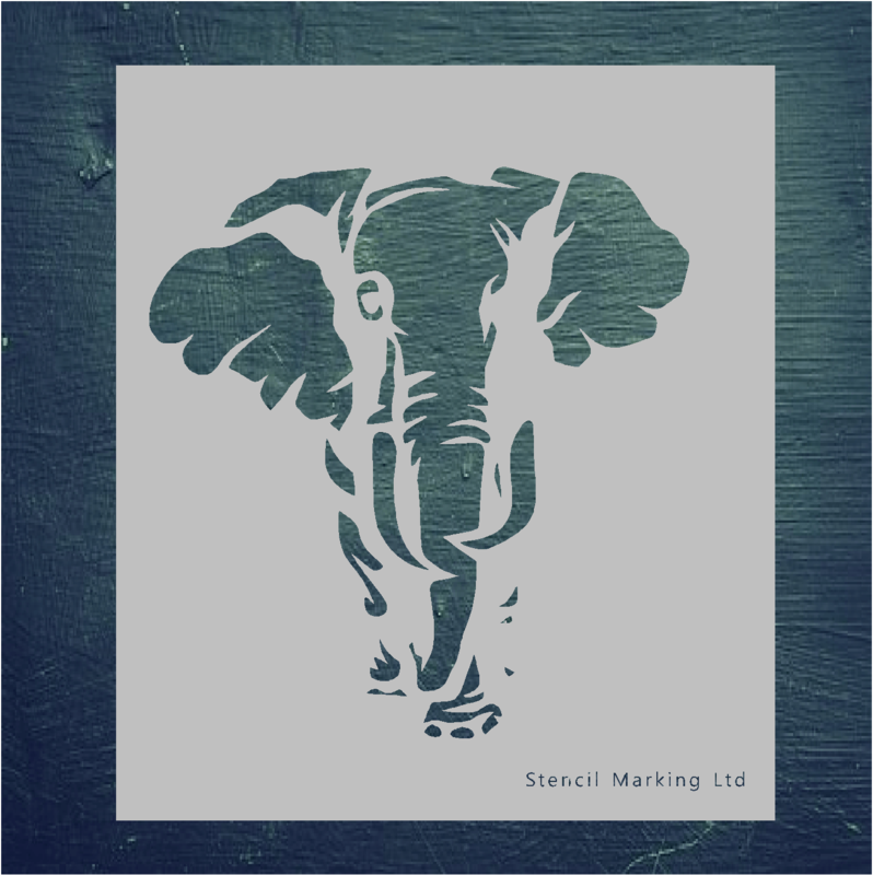African Elephant  Stencil