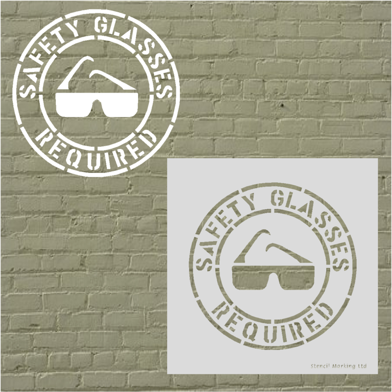 SAFETY GLASSES  STENCIL