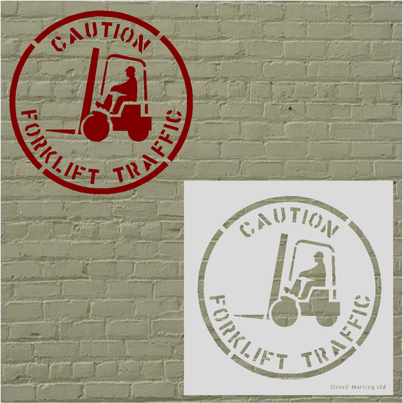 CAUTION FORKLIFT  STENCIL