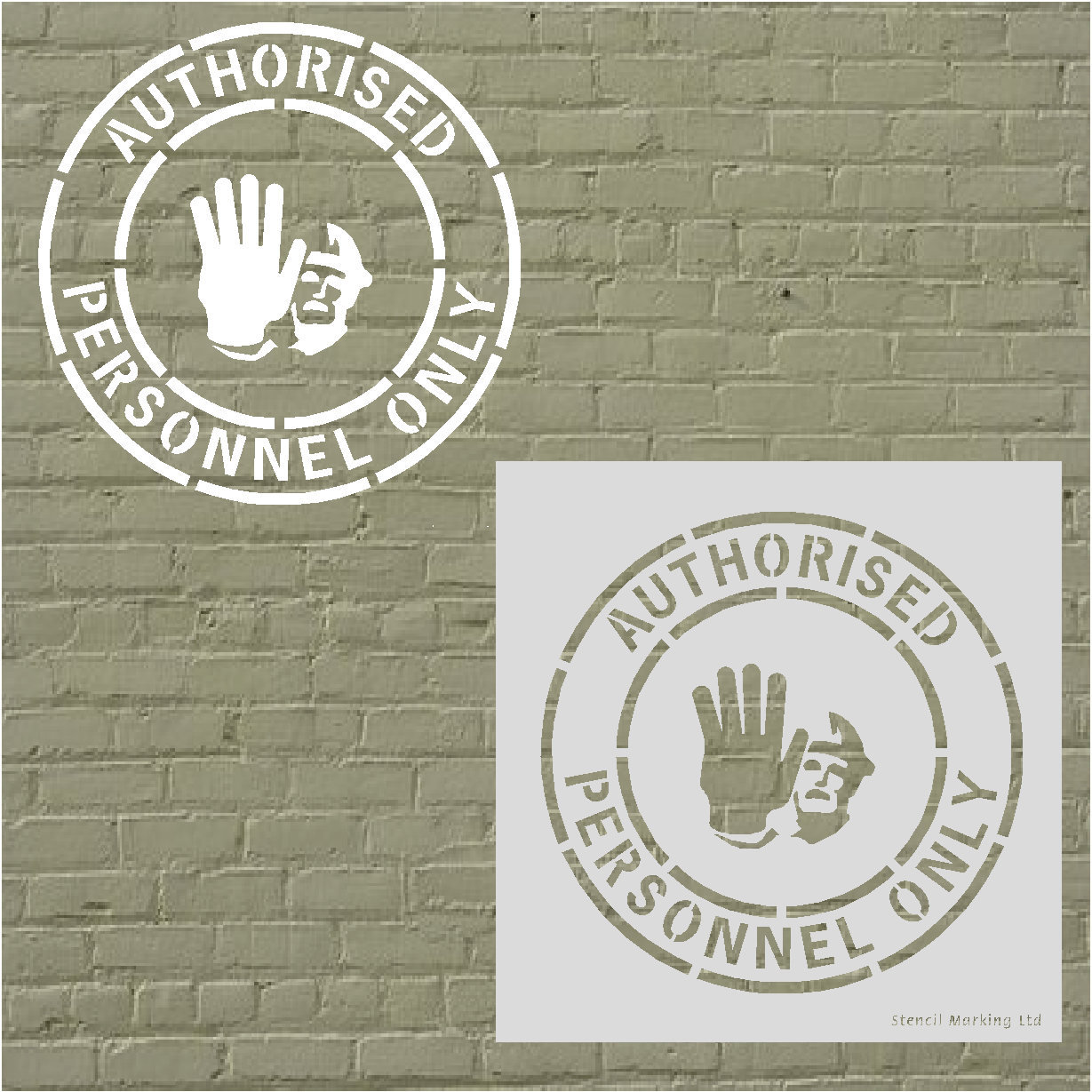 AUTHORISED PERSONNEL ONLY  STENCIL