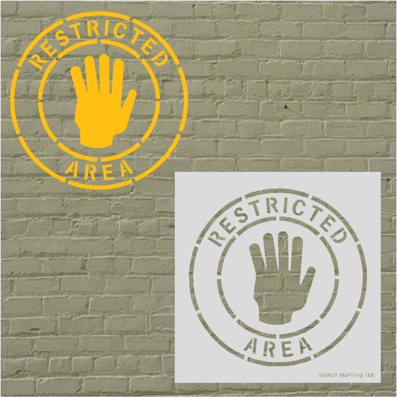 RESTRICTED AREA STENCIL