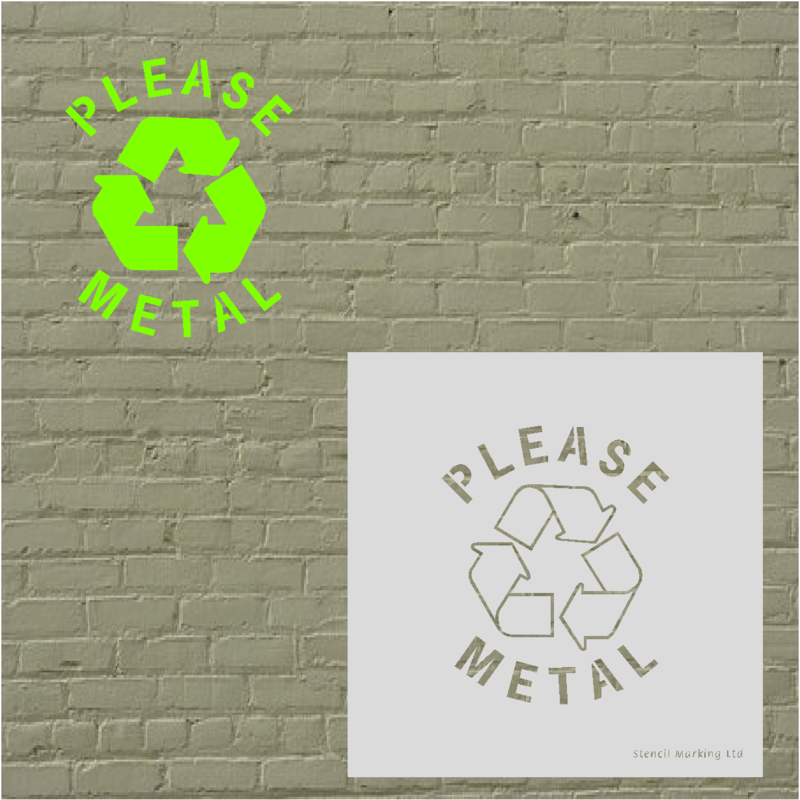 RECYCLE METAL  STENCIL