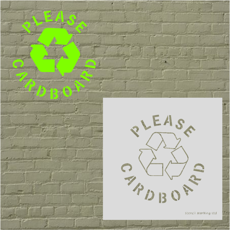 RECYCLE CARDBOARD  STENCIL