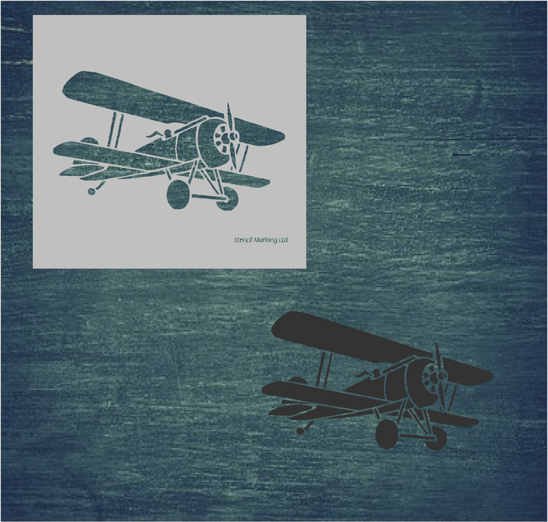 BIPLANE  Stencil