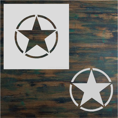 Military star 2 Stencil