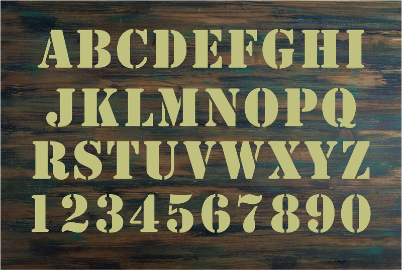 Military Font Type 1  STENCIL SET