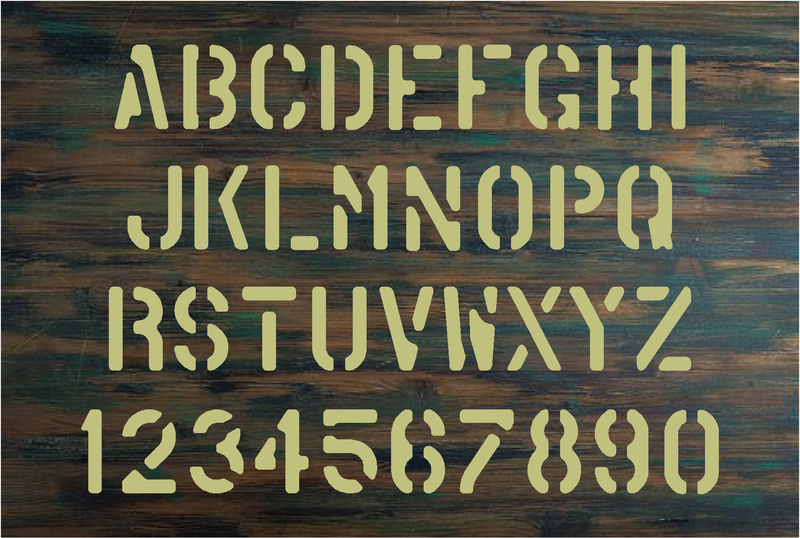 Military Font Type 3  STENCIL SET