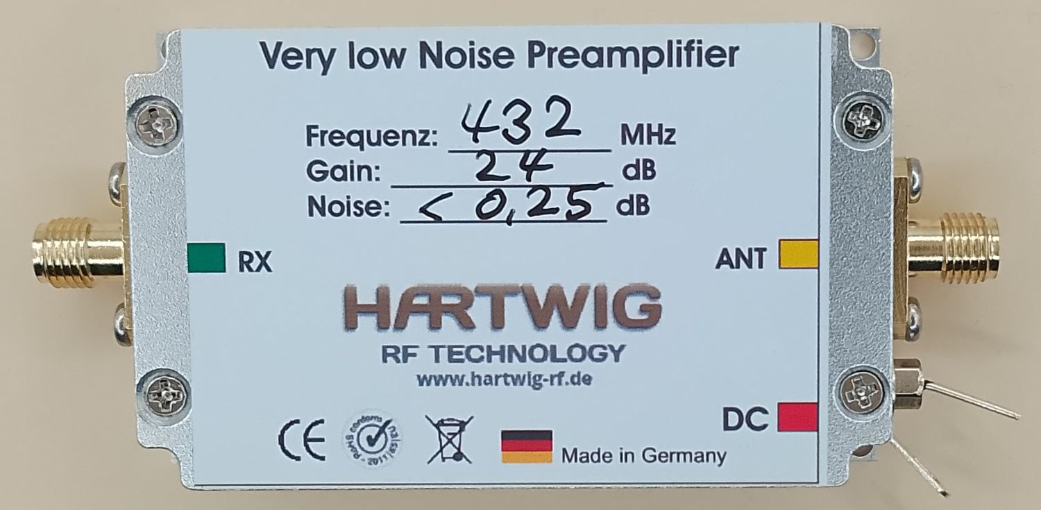 Preamplifier 432 MHz, LNA, EME, Tropo - DXing