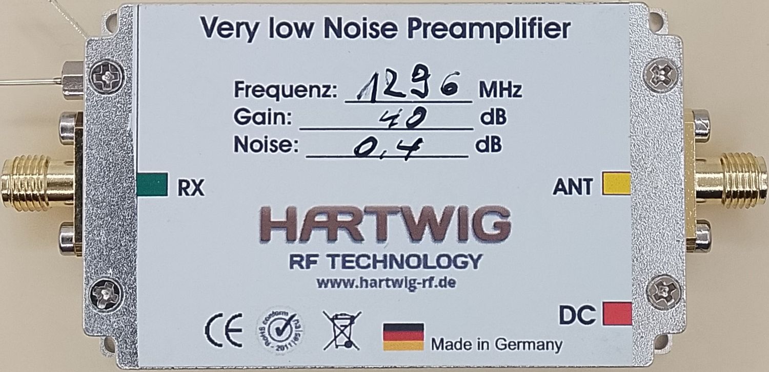 Preamplifier 1296 MHz,LNA,2-stufig,EME,DX