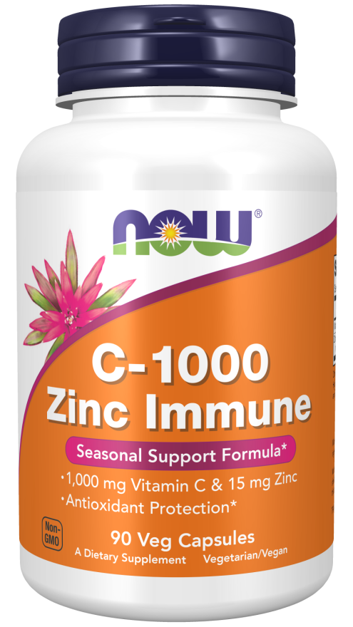 NOW C-1000 Zinc Immune – 90 Veg Capsules