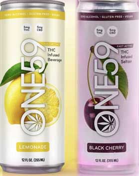 ONE59 5mg THC 5mg CBD Infused Beverage - 12oz