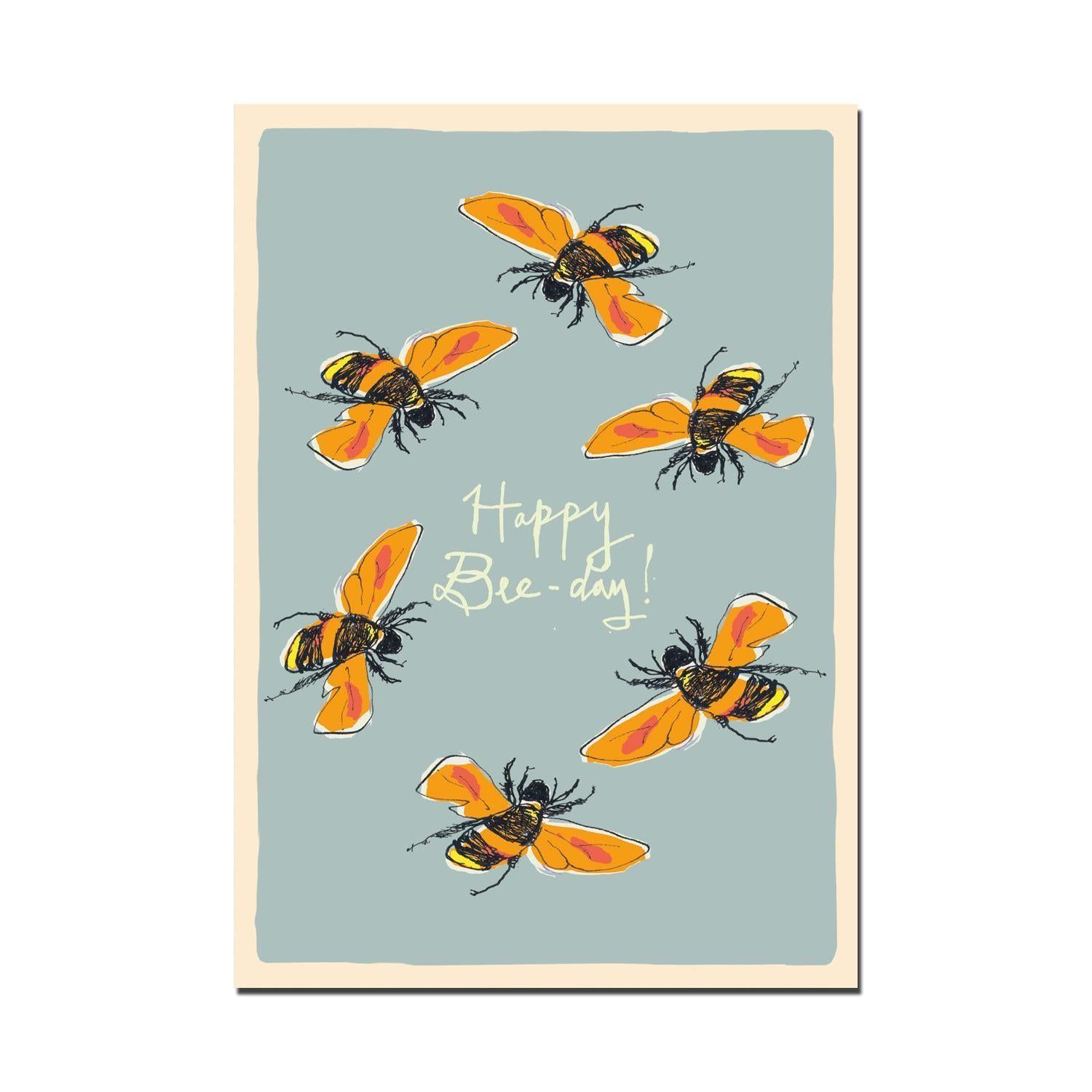 "Bee Day Circle" Birthday Card