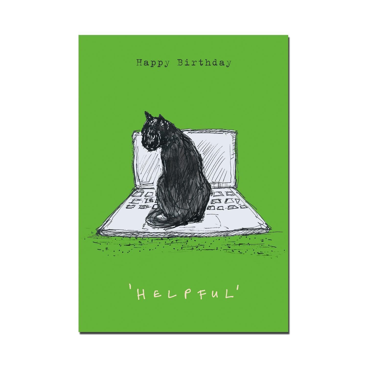 "Helpful Cat" Greeting Card