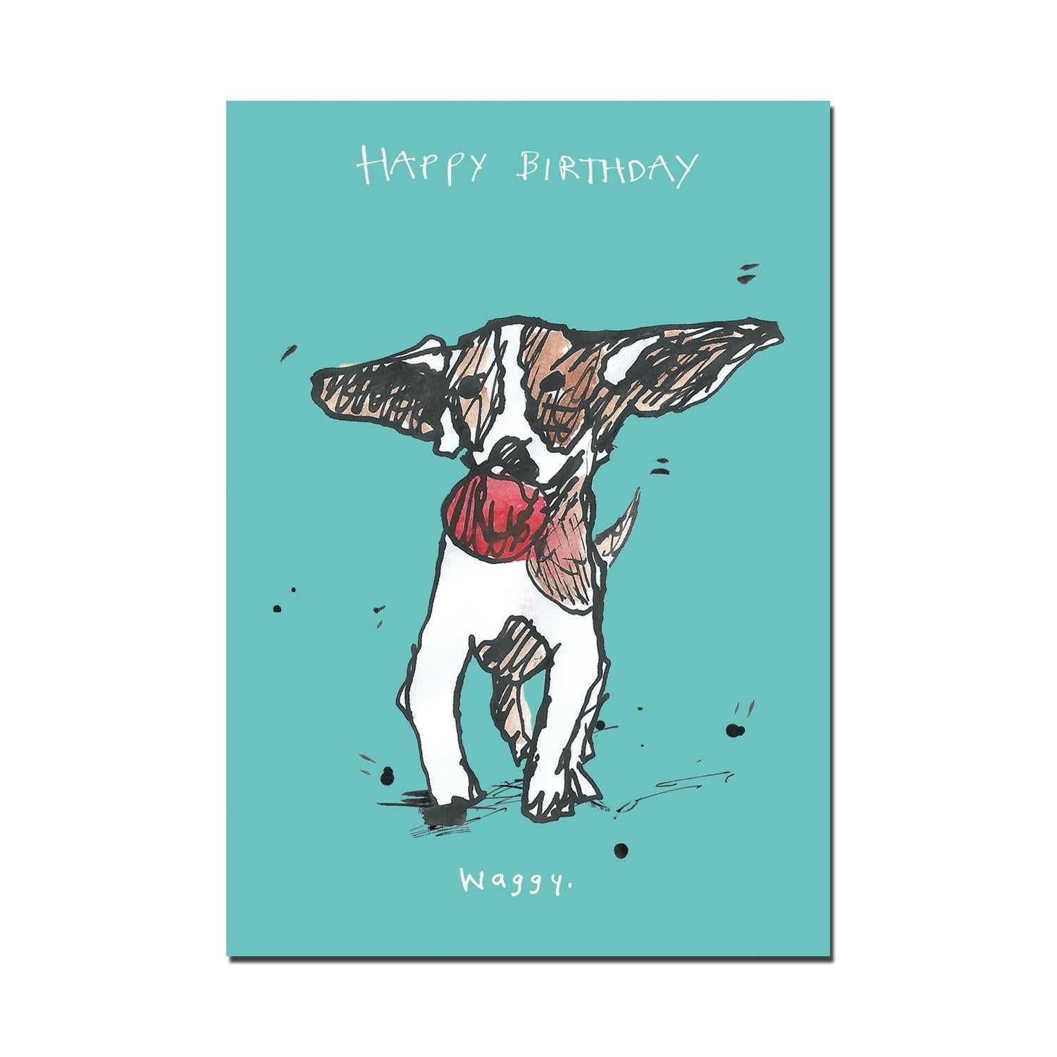 "Little Waggy" Birthday Card