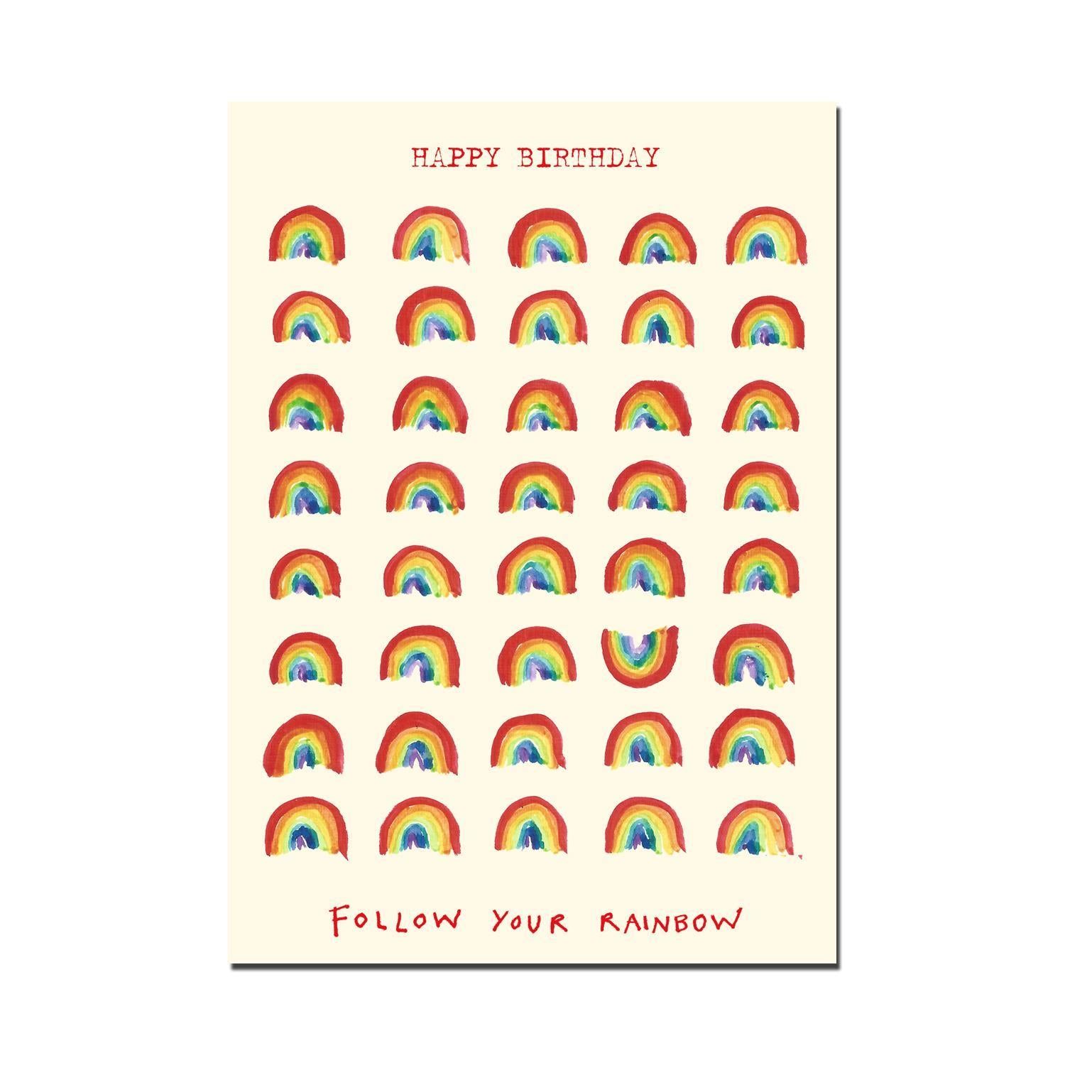 "Follow Your Rainbow" Birthday Card