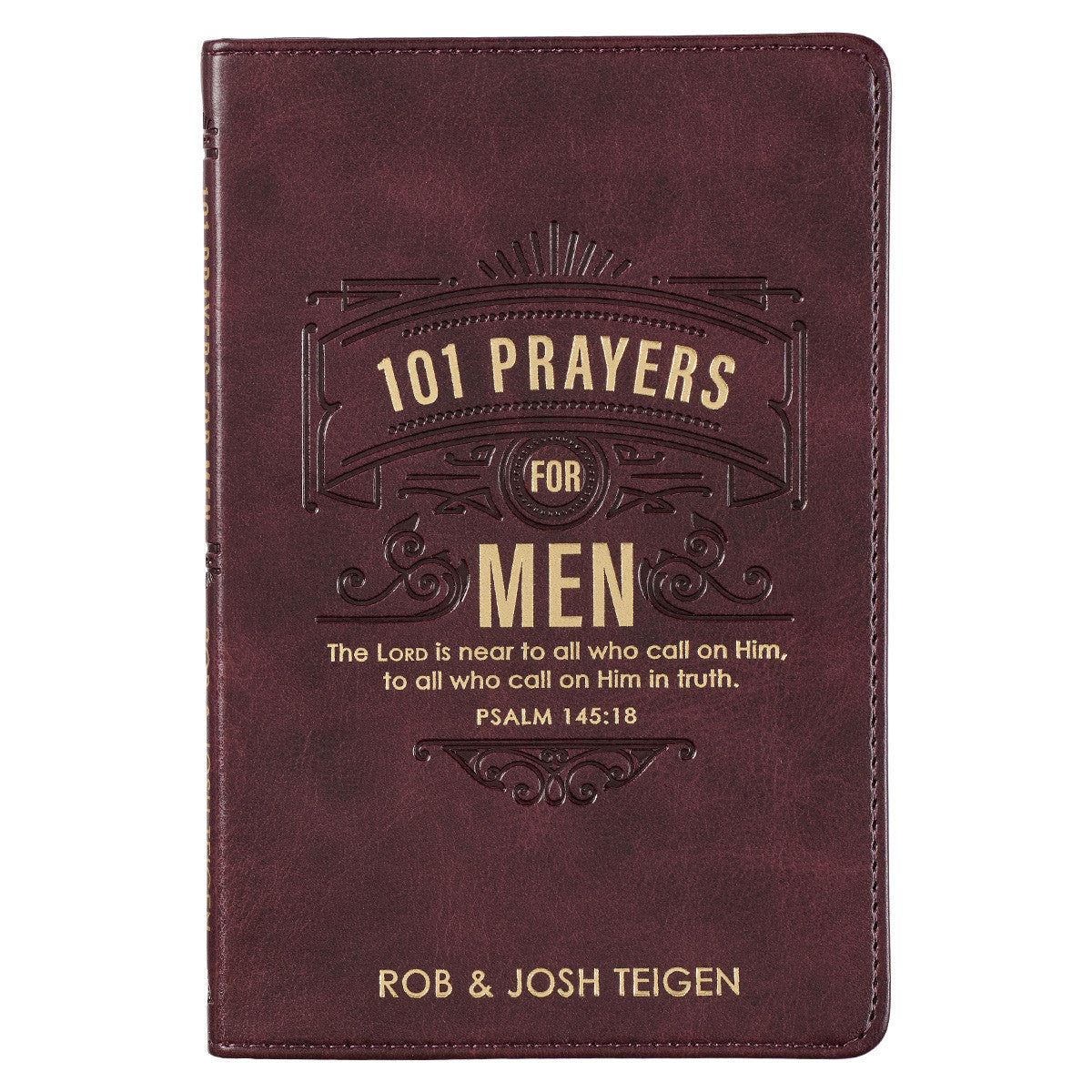 101 Prayers for Men Leather Gift Book - Psalm 145:18