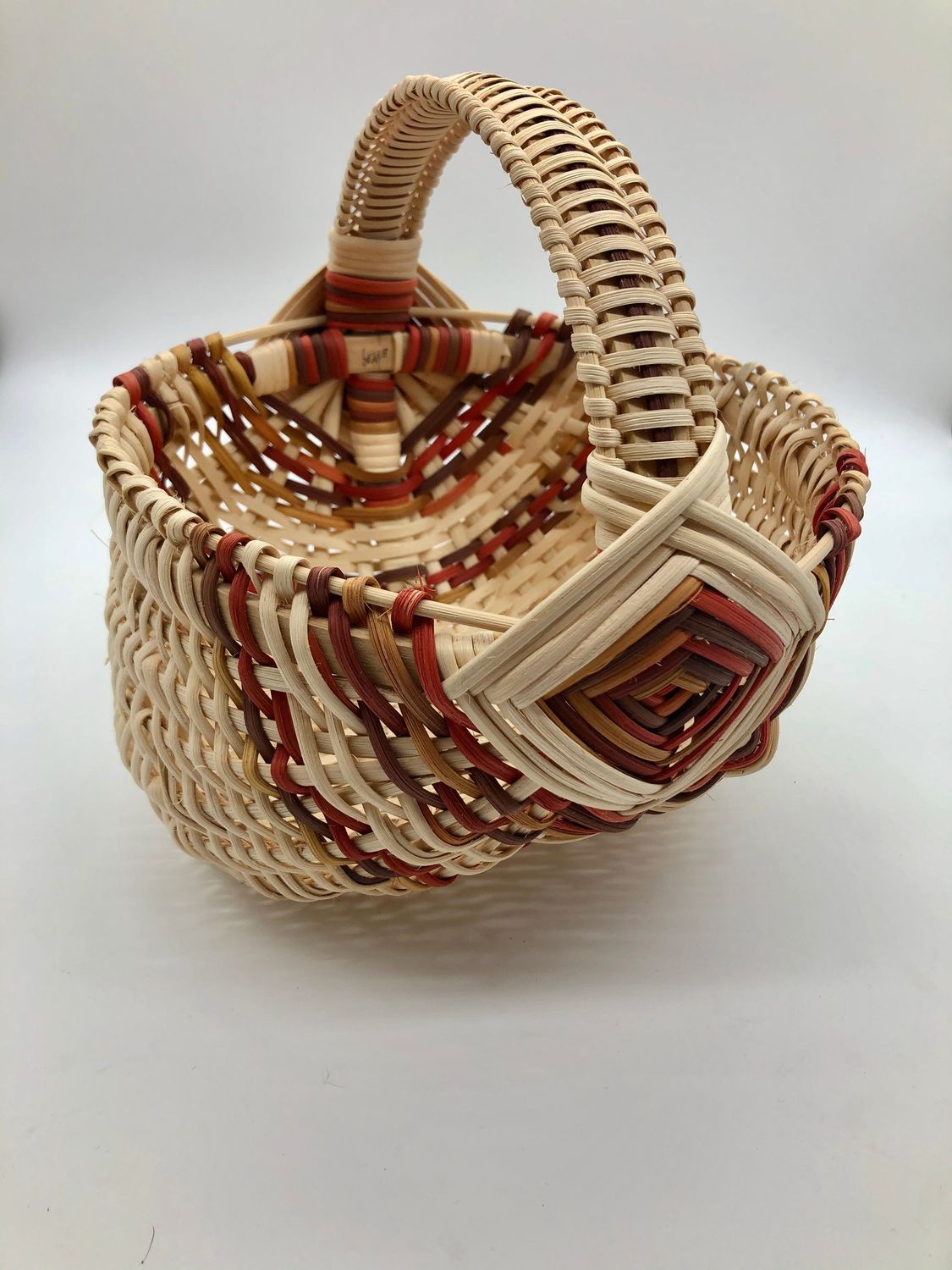 8" Rib Basket with Multicolor Fall Accents
