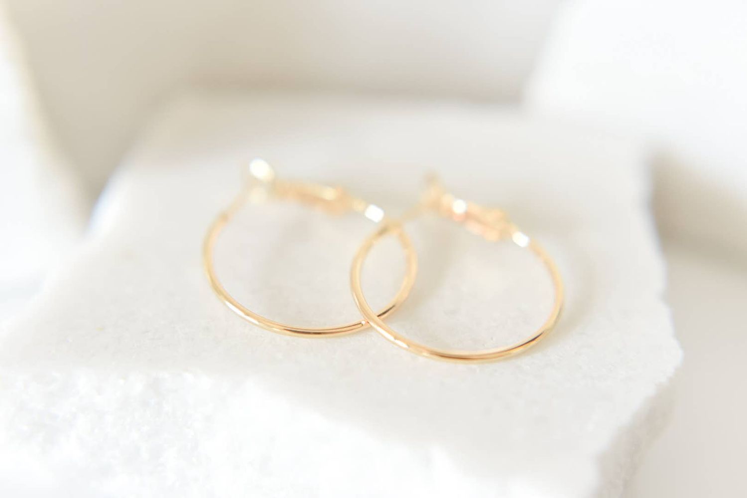 18K Gold Plated Hoops Earrings Hypoallergenic