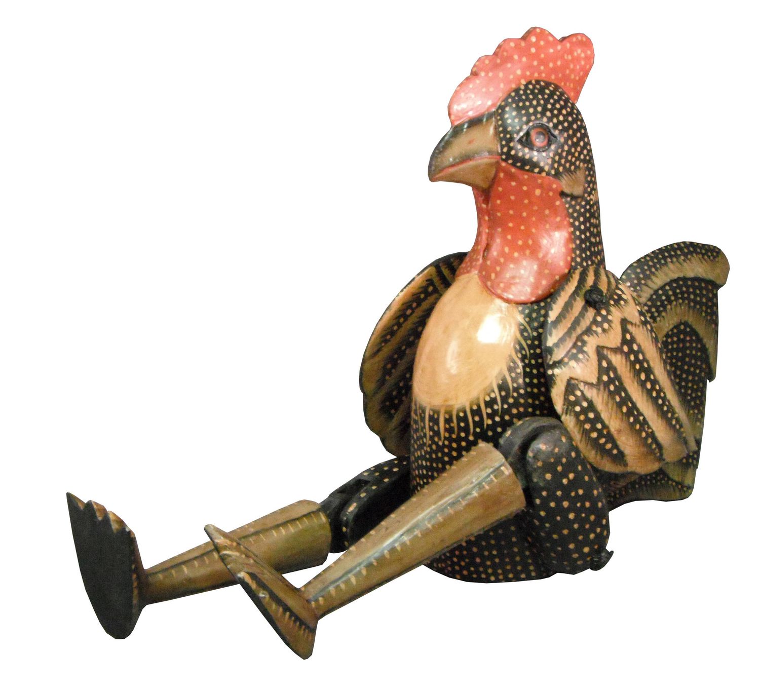 9" Wood Dottie Mini Rooster Puppet