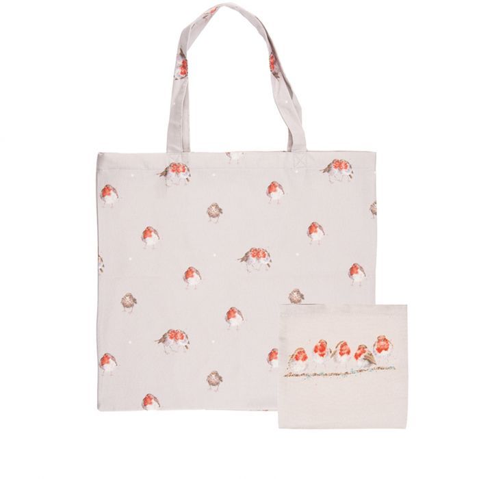 'Jolly Robin' Foldable Shopper Tote Bag