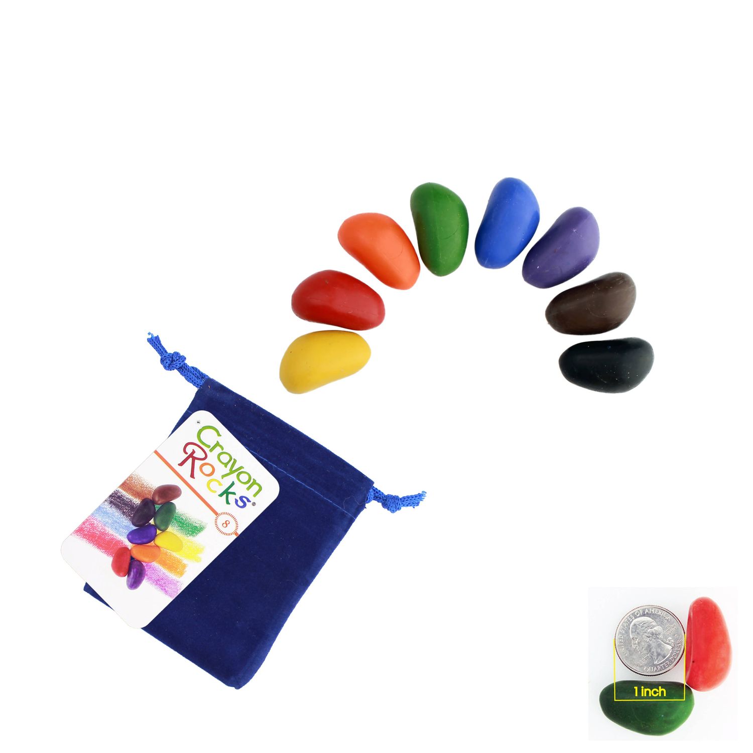 8 Colors in a Blue Velvet Bag