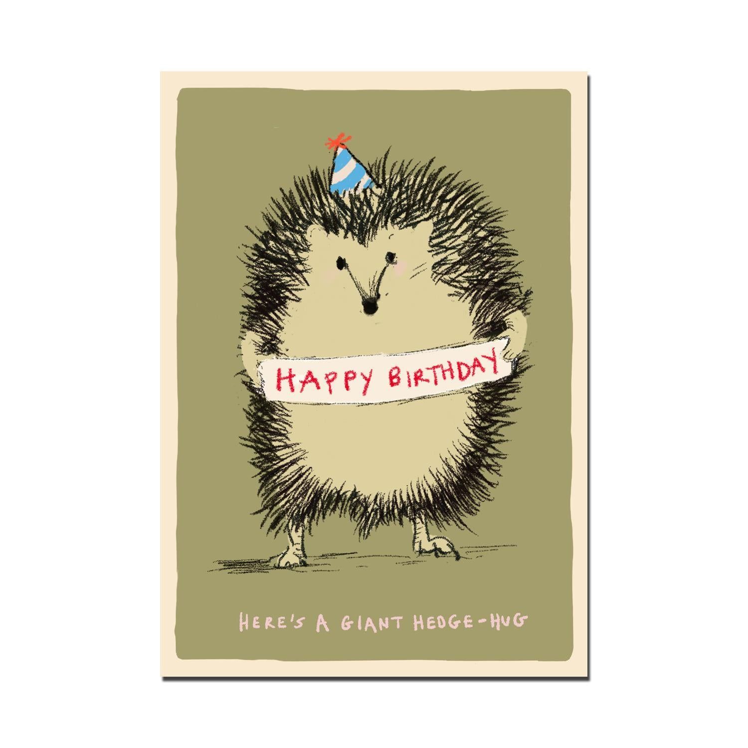 "Hedge Hug" Birthday Card