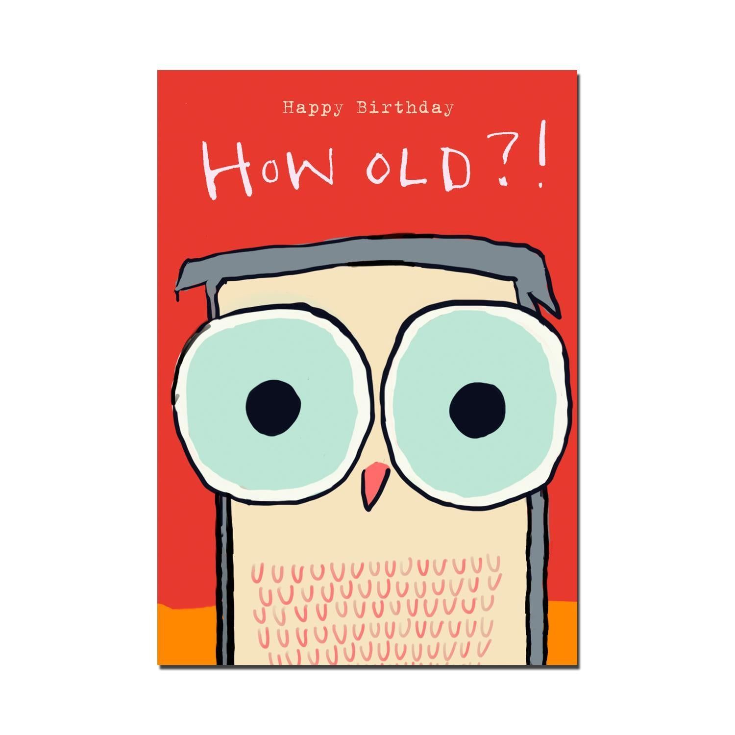 "How Old Owl" Greeting Card