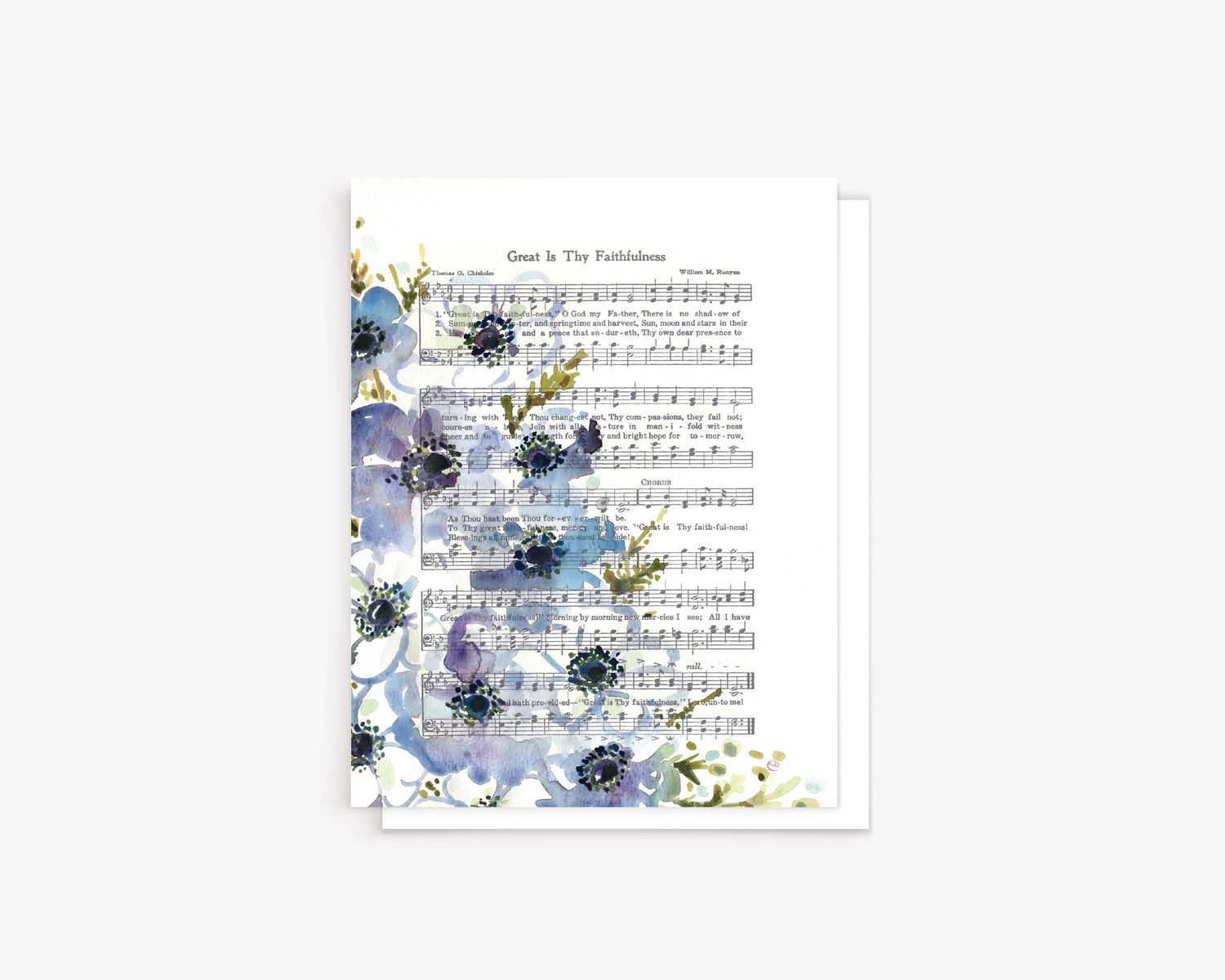 "Great is Thy Faithfulness" Inspirational Hymn Greeting Card