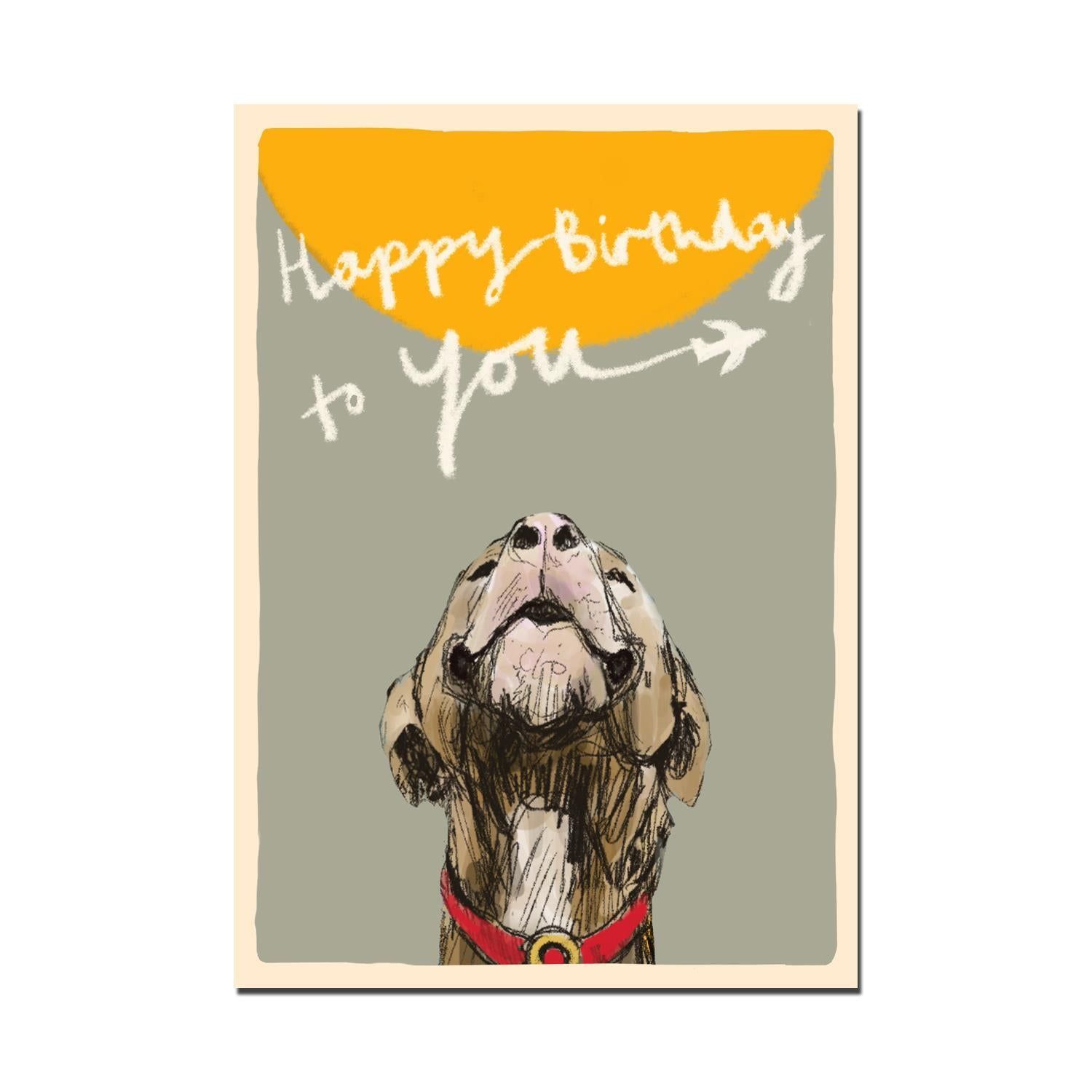 "Birthday Plane Dog" Birthday Card
