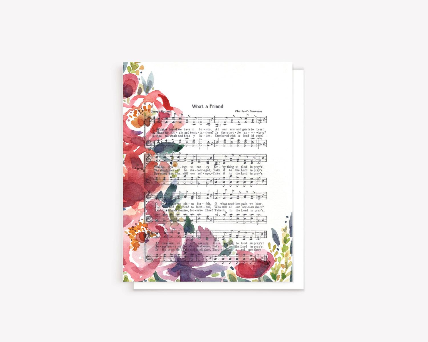 "What a Friend" Inspirational Hymn Greeting Card