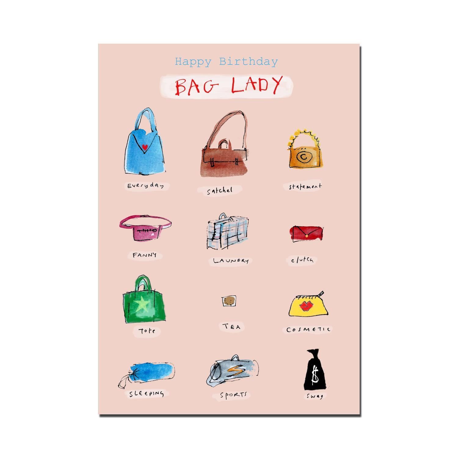 "Bag Lady" Greeting Card