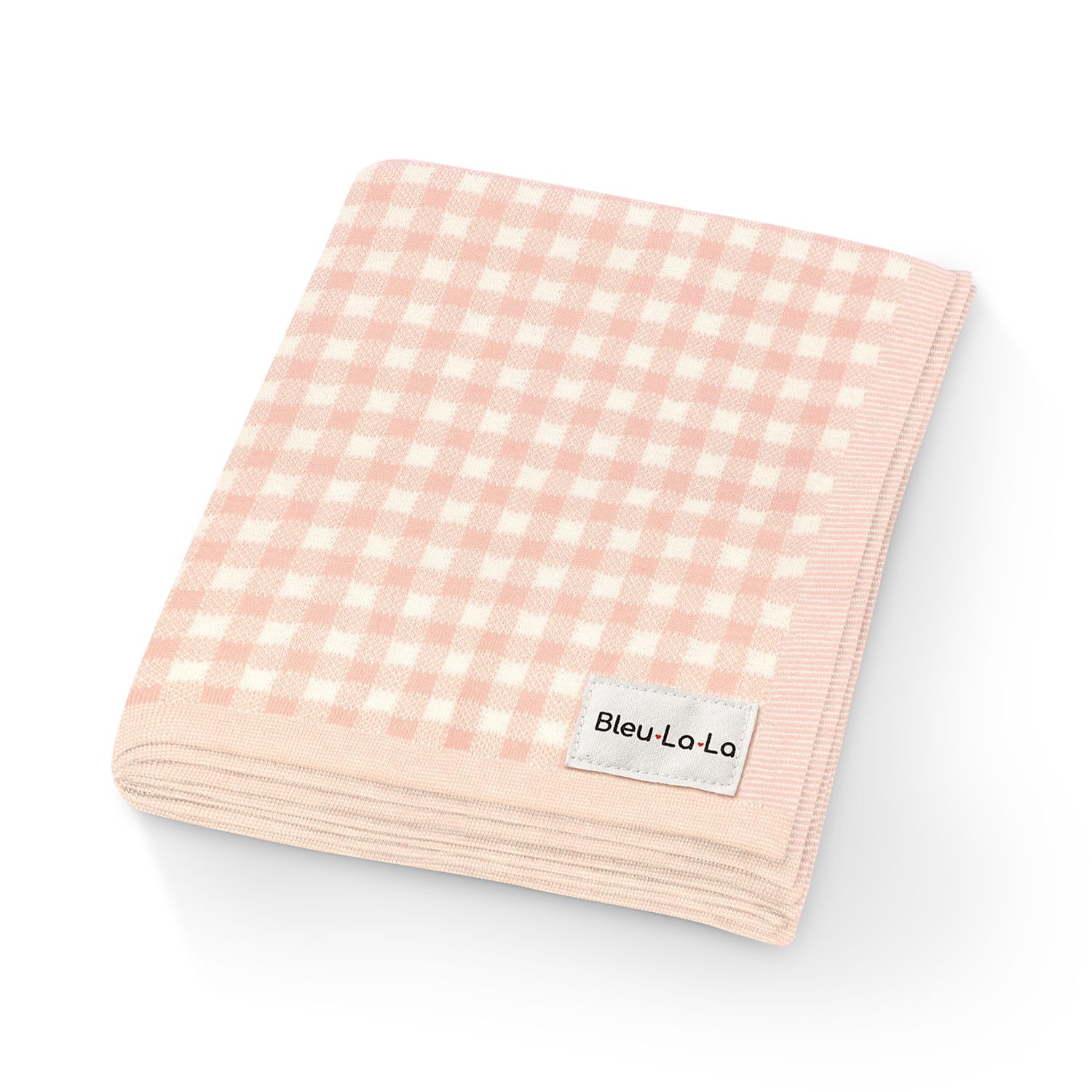 100% Luxury Cotton Swaddle Receiving Baby Blanket - Plaid: Pink