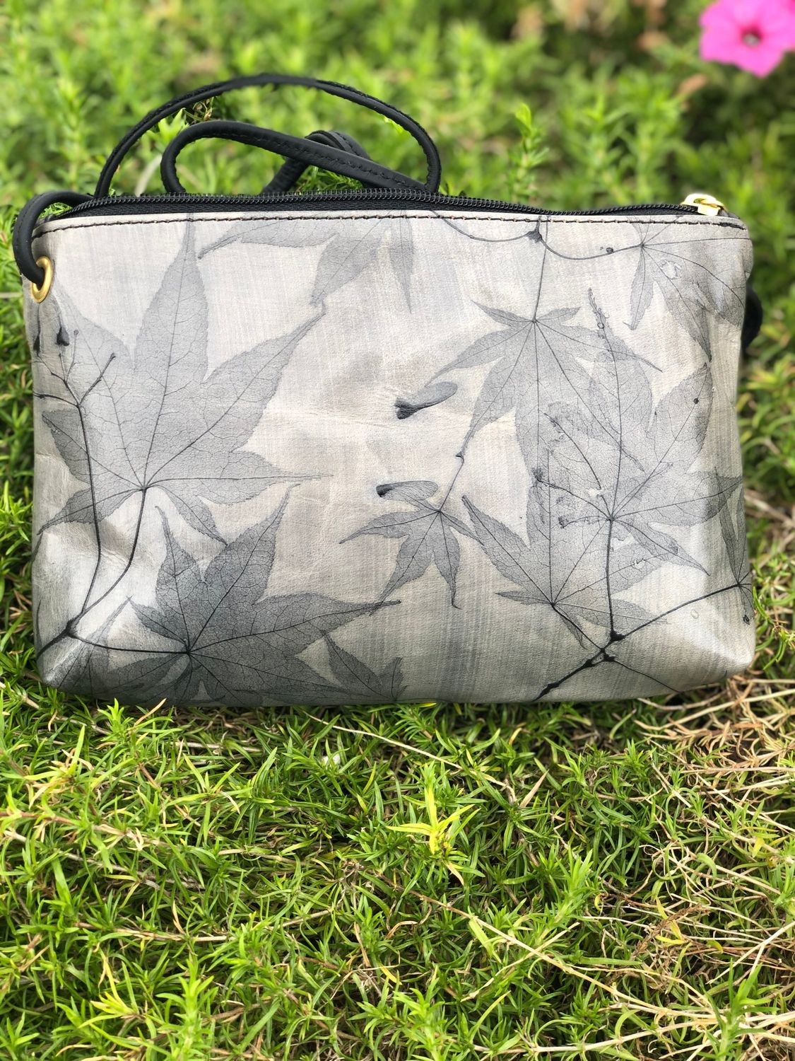 3 in 1 Key Fob Bag - Leaf Leather