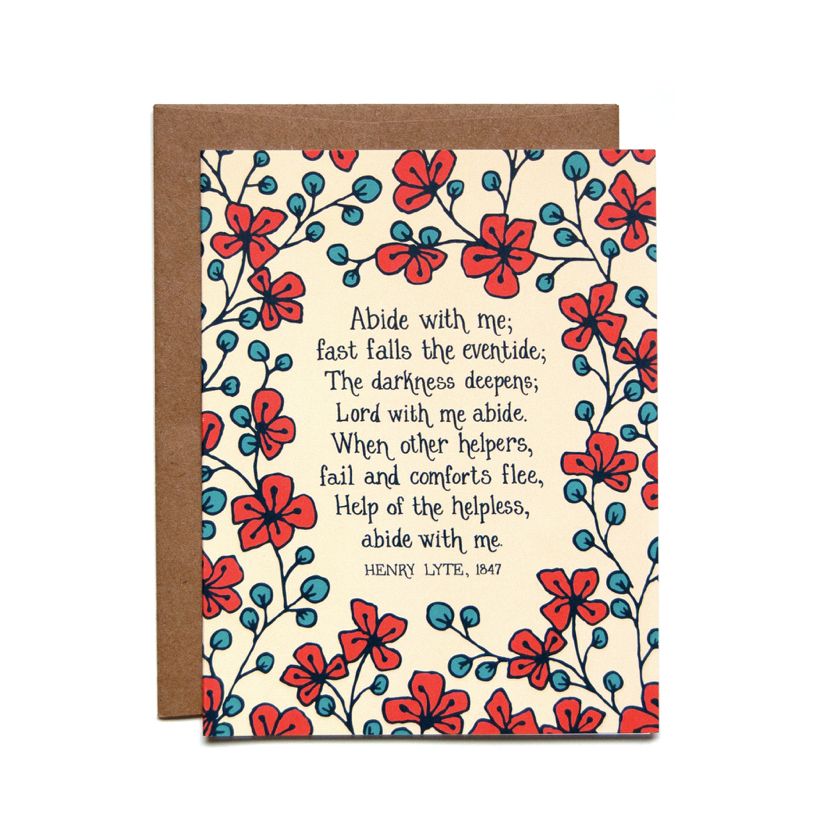 Abide with Me Greeting Card
