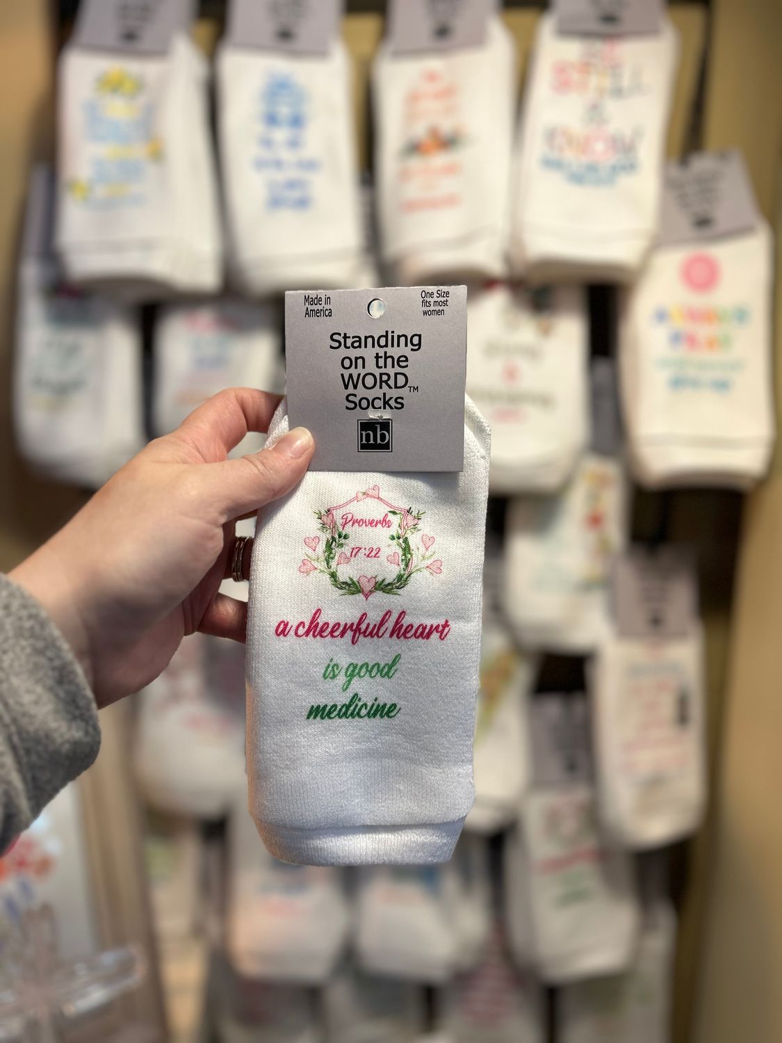 A cheerful heart is good medicine-socks