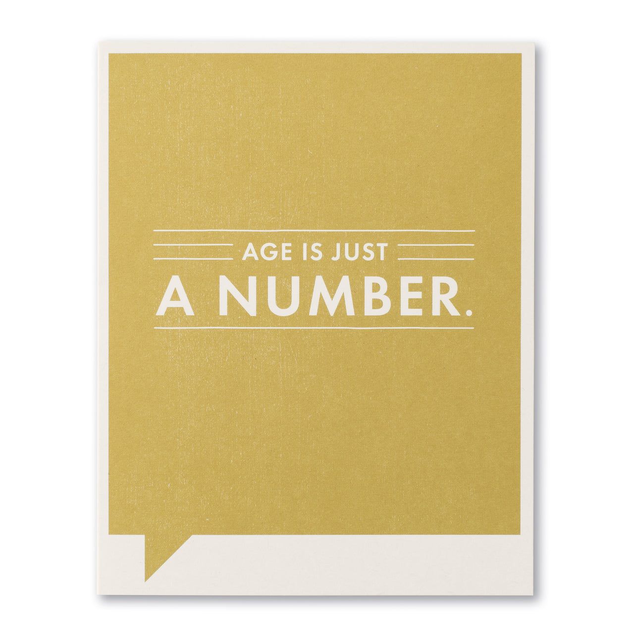 Age is just a number- Birthday Card