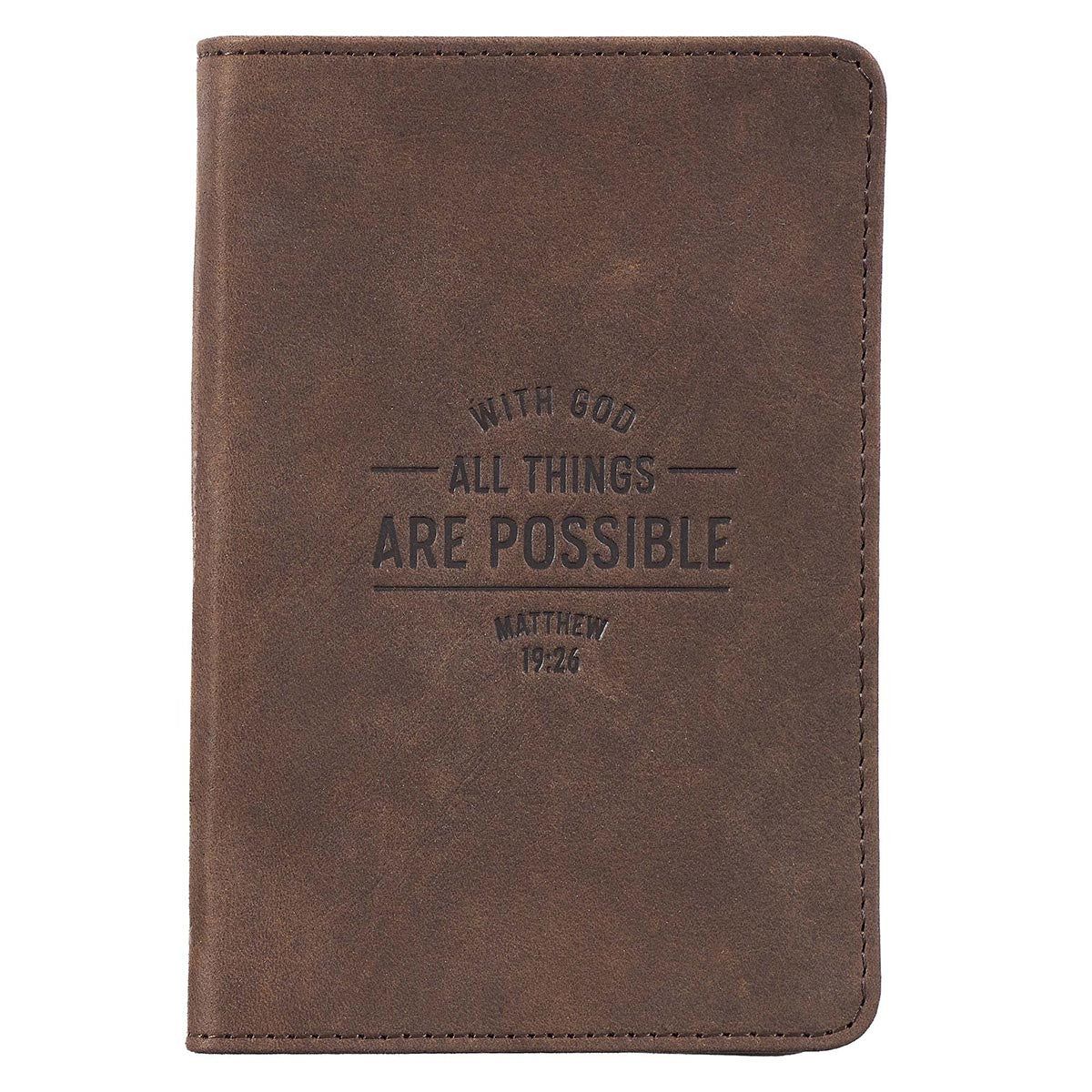 All Things are Possible Pocket Leather Journal