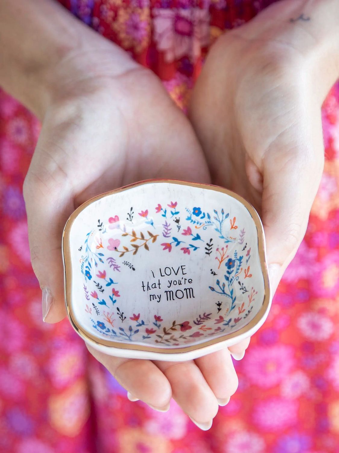 Antiqued Trinket Bowl-Mom