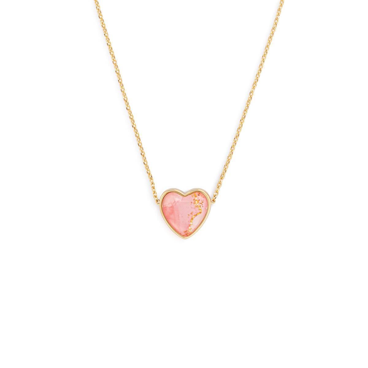 Be Courageous and Strong Heart Necklace